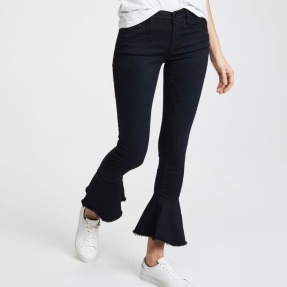FRAME DENIM Le Skinny de Jeanne Flounce Flare Jean